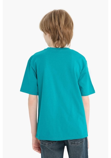 DeFacto Erkek Çocuk Bisiklet Yaka Baskılı Kısa Kollu Tişört F2571A825SMGN593