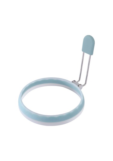 Silikon Yumurta Halkaları, Sızdırmaz Sıvı Yumurta Halkası Kalıbı, Geliştirilmiş Yapışmaz Yumurta Kızartma Tavası Pankek Ve Kahvaltı Sandviçleri İçin Mavi