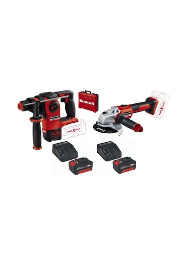 Einhell Herocco Kırıcı Axxio Avuç Taşlama 2 x 4.Ah Starter Kit Akü ve Şarj Ünitesi