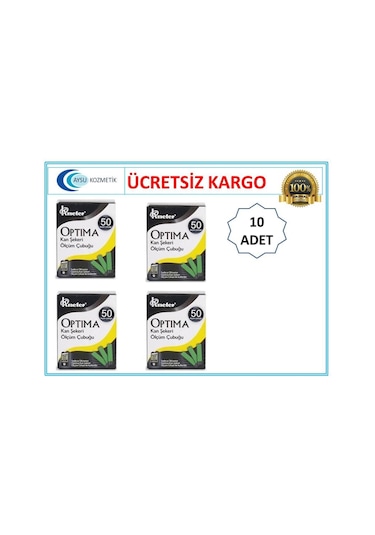 Optima Kan Şekeri Strip 10 Adet (50x10=500)