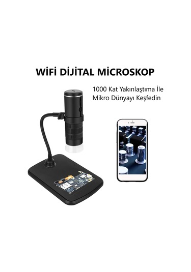Dijital 1000x Büyütme WİFİ  HD 1080P LED Kablosuz Mikroskop