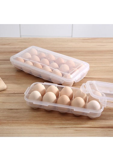 Wezone Mutfakta Kullanıma Uygun 18 Bölmeli Plastik Yumurta Saklama Kutusu Buzdolabı Saklaması İçin Kapaklı, Dayanıklı, Sabit Tabaklı Diğer