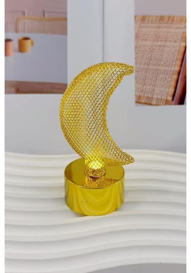 Dekoratif Ay Tasarımlı Mini Led Gece Lambası Model 2 Sarı