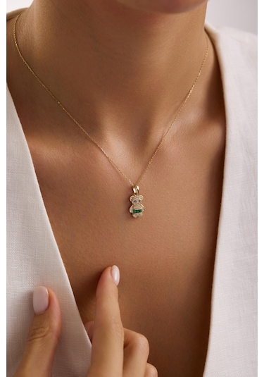 Mini Bear Green Kolye Ucu