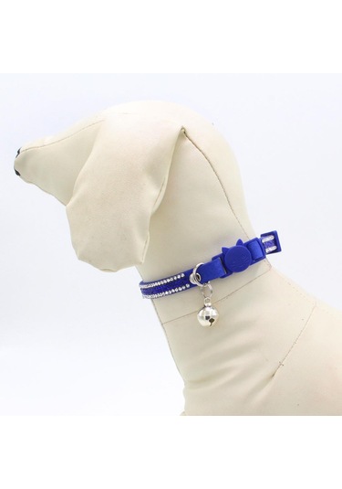 Homyl Pet Küçük Köpek Ve Kedi Kristal Elmas Tasma, Mavi-xs Mavi