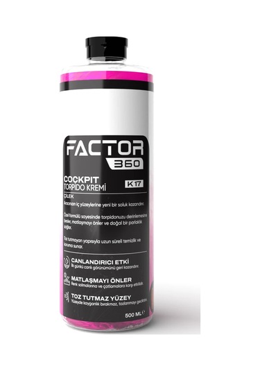Factor 360 Cockpit Torpido Kremi Çilek Kokulu 500 Ml