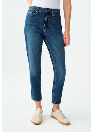 Loft Mom Stella Kadın Pantolon Mavi