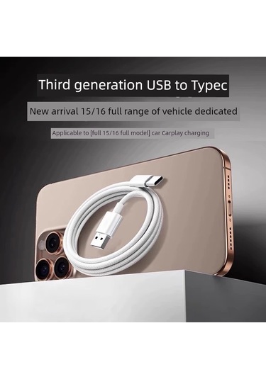 İphone Uyumlu 15/16 İçin Usb-c Örgülü Kablo 2.0m Um36001-4 Yurt Dışından