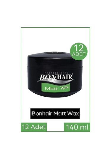 Bonhair Profesyonel Matt Wax 12 x 140 ML
