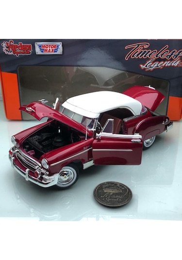 1950 Chevrolet Chevy Belair Cheery 1 18 Ölçek Motormax