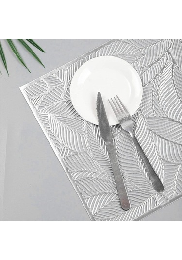 Flybuy Adet Dikdörtgen Yapraklı Yalıtımlı Amerikan Servisi, A-gümüş, 45x30cm, Yalıtım Ve Temizlik İçin Mükemmel Gümüş
