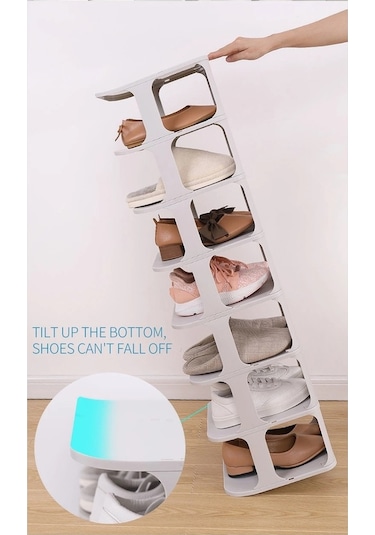 5 Katlı Pratik Ayakkabılık - Ayakkabı Rafı 5361 Çok Renkli