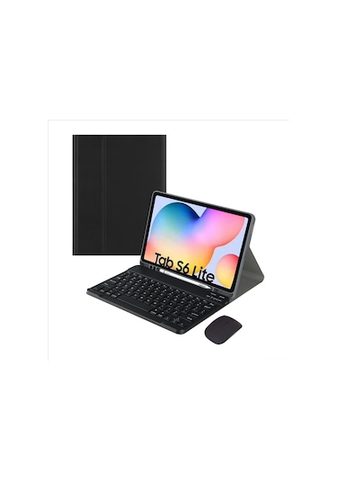 Jeemson Samsung Uyumlu Tab A8 10.5/s6 Lite/s9 Ultra İçin Yeşil Kablosuz Klavye + Mouse + Deri Kılıf - Kaliteli, Hafif Ve Dayanıklı