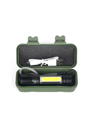 Watton Mini Çok Güçlü Şarjlı El Feneri Wt-030-6548 Siyah