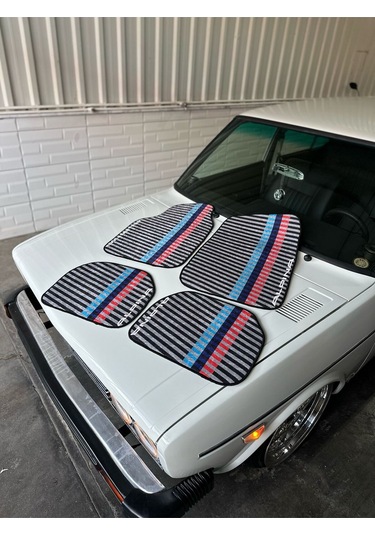 Alpina Çizgili Dekoratif Üniversal Araç Paspası Ön Arka Takım