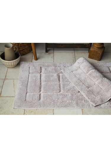 60x100 Cm / 50x60 Cm Bricks Bej Banyo Paspası Bej