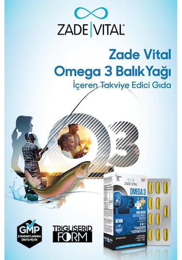 Zade Vital Premium Omega 3 Balık Yağı 45 Kapsül