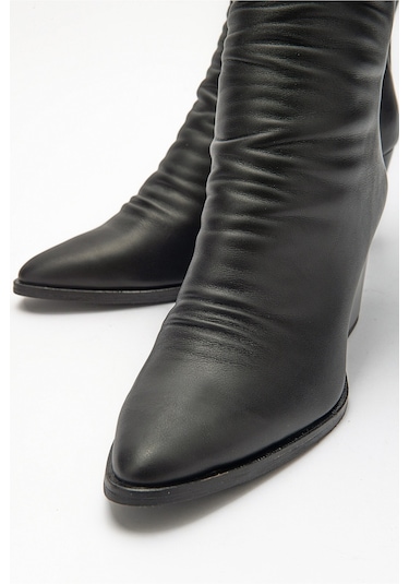 Luvishoes Luvi Shoes Laval Siyah Cilt Kadın Bot Sıyah Cılt