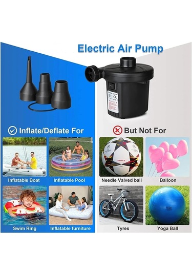 Jialan Mini Şişme Pompa Elektrikli Hava Yastığı Kamp Pompası