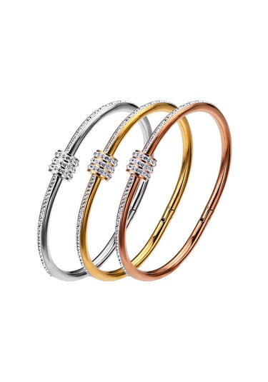 Rose Gold Kadın's Bileklik Solmayan Paslanmaz Çelik Bileklik Moda Mücevher Altın Gümüş Rose Gold