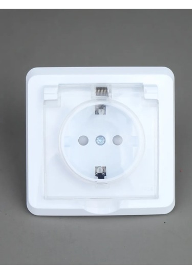 Iek Kapaklı Su Geçirmez Tekli Gömme Priz 2 Adet 305276993 Ip44