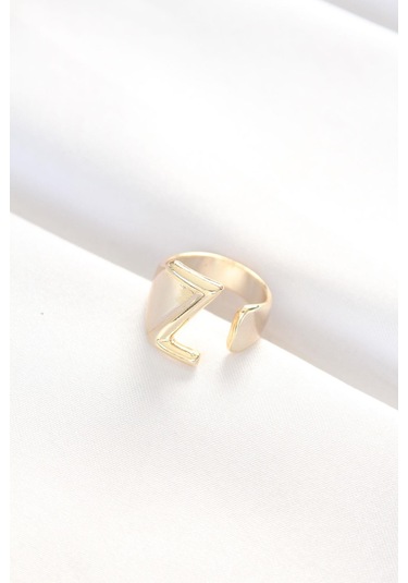 Z Harfli Altın Renk Ayarlanabilir Yüzük Altın