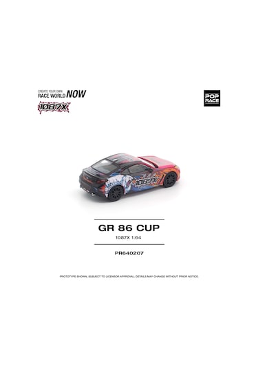 Pop Race Toyota Gr86 Cup 1087x Livery 1:64 Diecast Model Araba Kırmızı