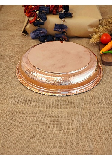 Modabakır Bakır Paşa Sahani 35 Cm, Bakır Derin Tabak Model:852741 Bakır