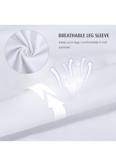 Yuntech01 Yaz İçin Kadınların Tercihi: Buz İpeği Güneş Korumalı Uzun Çorap - Beyaz Renk, Rahatlık Ve Şıklık Bir Arada Beyaz