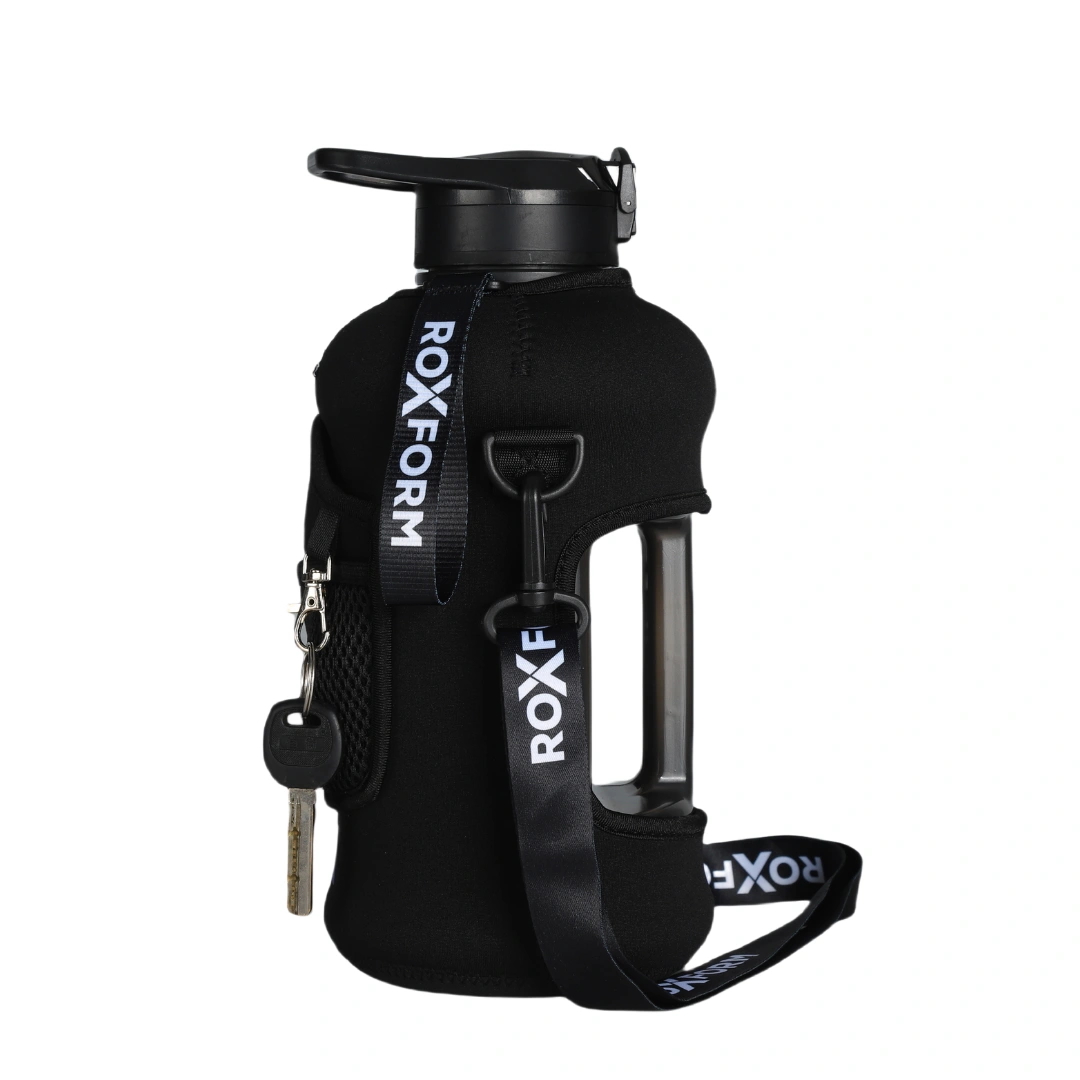 Roxform 2200 Ml Siyah Cep Kılıfı Premium Suluk Matara Bpa & Bps İçermez, Kılıflı Ve Sızdırmaz Siyah, Siyah Cep Kılıf