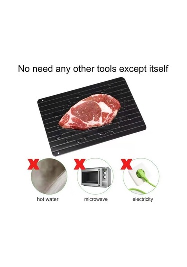 Mobgift Alüminyum Hızlı Buz Çözme Tepsisi Black