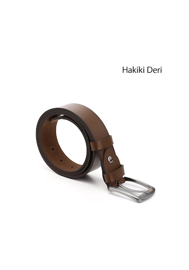 Gönderi(R) Gönderi R Taba Antik Hakiki Deri 4 Cm Kot Kemeri Taba