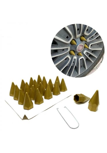 Sivri Mermi Bijon Kapağı Sökme Aparatlı Altın Sarısı 17mm