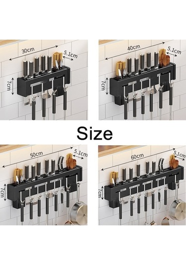Ganzhoushop Tutucu, Sones Renk:siyah Raf Mutfak Monte Duvara Sabitleme Çubukları 30cm Ek Diğer
