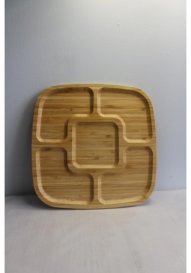 Bambu Sunum 25cm-5 Bölmeli Çok Renkli