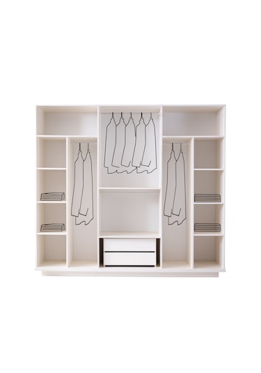 Toronto 6 Kapaklı Gardırop %100 Mdf