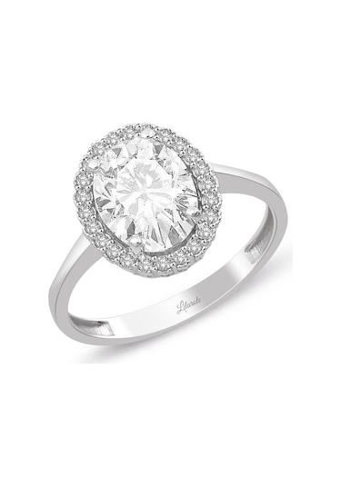 Lilarote Oval Tektaş Taşlı Altın Yüzük