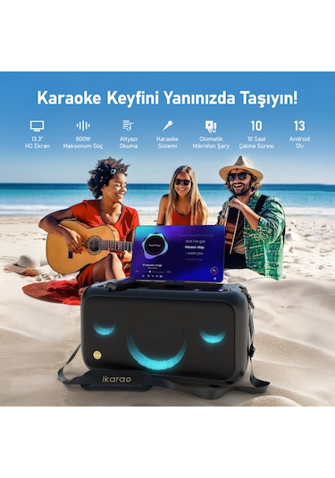 Ikarao Break X1 460 W 13.3" Karaoke Bluetooth 5.3 Hoparlör Seti