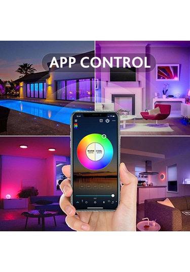 Akıllı Plafonyer Karartma Tavan Lambası 220 V Wi-fi+bt Kumanda Çok Renkli