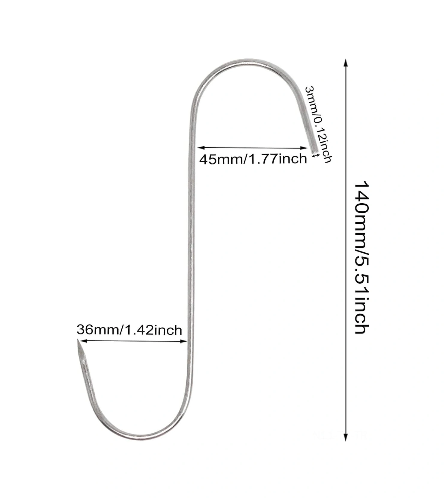 Skycity 304 Paslanmaz Çelik Et Asma Kancaları - 20 Adet, Dayanıklı, Sağlıklı Malzeme, Gips Duvar Uyumlu, Kolay Takım