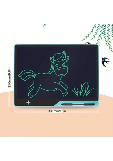 Trendooze 16 Inç Sunshine022 Usb Şarjlı Mavi Lcd Yazı Tableti C Tipi Dayanıklı Eğitim Hediyesi Mavi Mavi