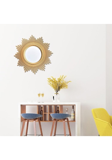 Suntek Magideal İskandinav Duvar Aynası Altın Çerçeve Koridor A