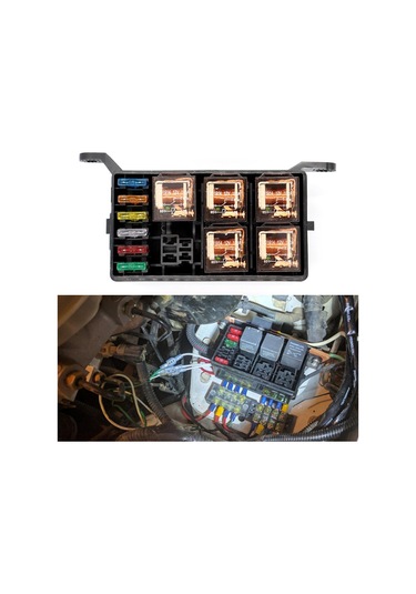 Xindoker Araçlar İçin 12 Lü Slotlu Röle Ve Sigorta Kutusu Seti - 6 Röle + 6 Sigorta 5a-30a Universal Abs Metal Malzeme Yeni Ürün