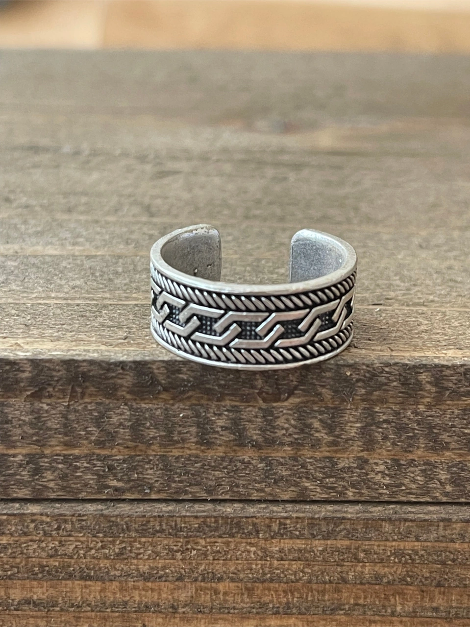 Ayarlanabilir Ölçü 925 Ayar Gümüş Kaplama Klasik Desen İşçilikli Tasarım Yüzük Su Yeşili