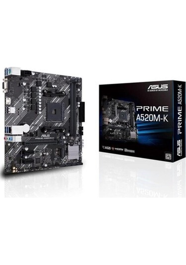 Prıme A520m-k Amd A520 Am4 Ddr4 4400 Hdmı Vga M2 Usb3.2 Matx Anakart