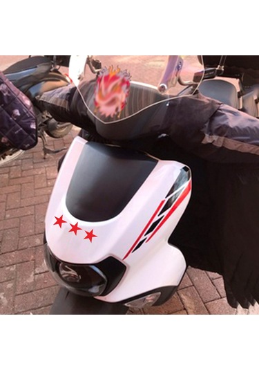 Monyee Motosiklet Vinil Sticker Seti Siyah-kırmızı D-2195: Stüdyo Dekorasyon, Kolay Kurulum, Dayanıklı, Fender/tank/body Dıy