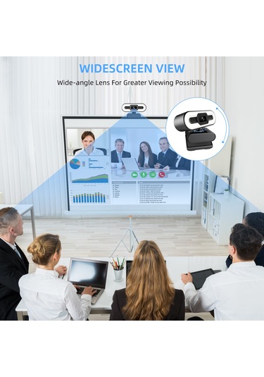 Fosenze Full Hd 1080p Web Kamera - 500w Pixel, 3 Renkli Led Aydınlatma, Otomatik Odaklama, Pc/mac Uyumlu