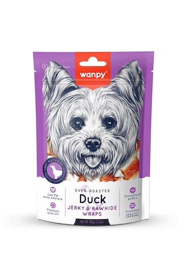 Wanpy Deri Üzerine Ördek Sarılı Köpek Ödülü 100 G