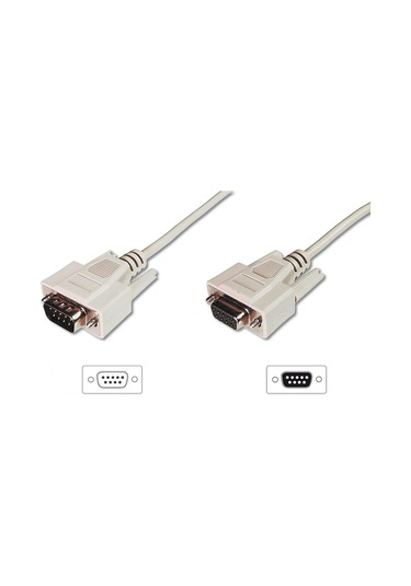 Seri Uzatma Kablosu, D-Sub 9 Erkek / D-Sub 9 Dişi, 5 metre, CU,