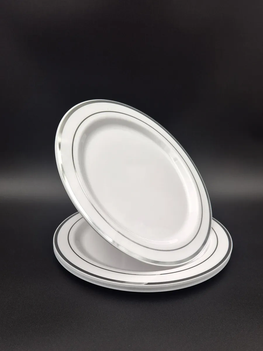 Odnorazovaa Posuda Dla Prazdnika Piknik İçin Tek Kullanımlık Plastik Tabak Seti 394401398 100 adet